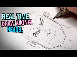 No Nonsense Head Drawing Practice! Real Time Draw Along! No Comment!