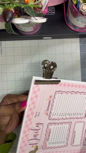 Let’s make a cute planner pad! 💕📝🐰 #smallbusiness #stationeryshop #planner #plannermom