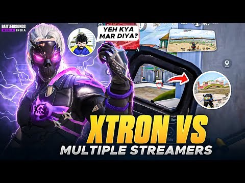 XTRON vs Multiple Streamers 😱🔥 | Insane Clutch Moments in BGMI!