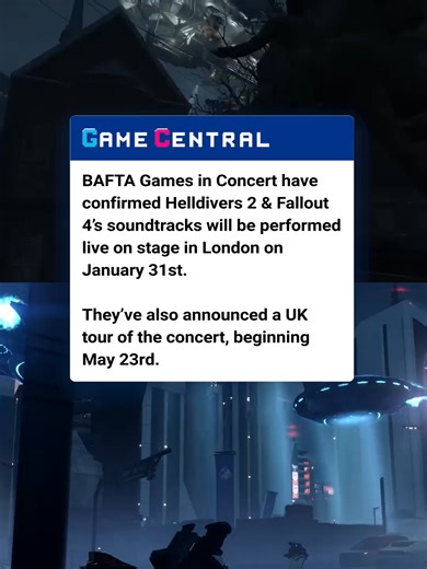 BAFTA Games Concert: Fallout 4 & Helldivers 2 Added