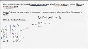 Funktionsgleichungen von linearen Funktionen finden - Textaufgabe II (Video)