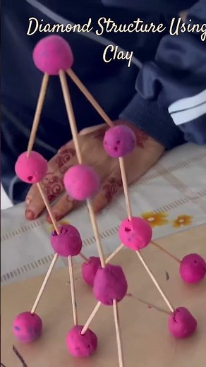 Modeling the strong 3D structure of diamond with clay.