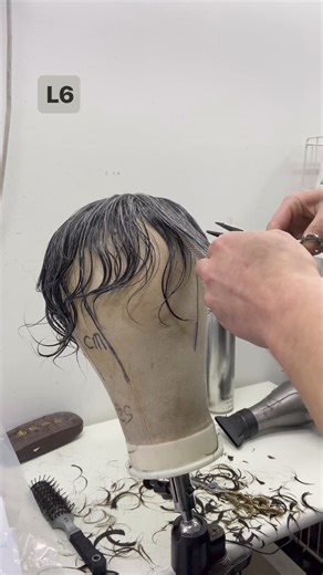 L6 pre-styled color 160 L6 features French lace and Pu at back&side. We bleached the knots at the front hairline to make the appearance 👀 more natural and invisible. Don’t hesitate to contact us for it. MOQ:3pcs WhatsApp https://wa.me/8617561788028 Or visit BonoHair.com | Bono Hair-Hair Replacement Factory