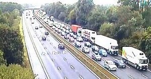 Five miles of queues on M5 after crash on carriageway - updates