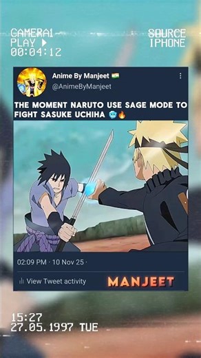 Naruto Use Sage Mode To Fight Sasuke 🥶🔥