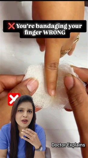 Correct Way to Tie Bandage to finger #doctoradvice #ent #telugudoctor #health #drnalliramya #heal