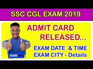 How To Download SSC CGL Tier 1 Admit Card 2019
