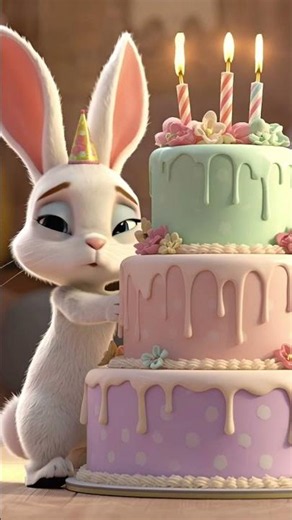 Bunny Delivers Birthday Cake 🎂🐰