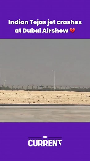 3.2K views · 51 reactions | Viral video claims to show the moment a Tejas jet of the Indian Air Force (IAF) crashed during a demonstration at the Dubai Air Show.  The crash took place at around 2 pm local time, and the status of the pilot is not yet known. Please note: the crash video contains unmuted profanities that were not censored | Pakistan +92 | Facebook