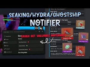 King Legacy | Seaking/Hydra/Ghostship Notifier | Arc Hub on Top
