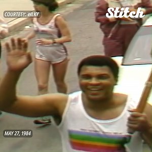 100K views · 14 reactions | CARRYING THE OLYMPIC TORCH: "The Greatest" Muhammad Ali was among eleven runners in 1984 that carried the Olympic torch in a traditional relay through the streets of Louisville, Kentucky. Thousands lined the street to witness the legend. | Hearst Television | Facebook