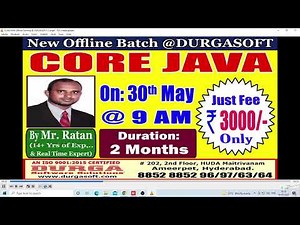 OFFLINE DURGASOFT TRAINING