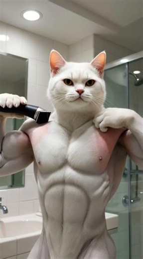 Muscle cat. #shorts #funny #cat