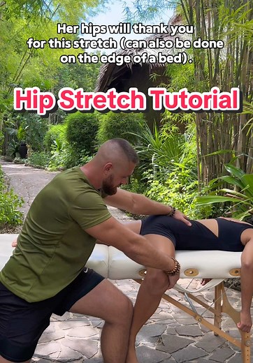 ✨🌿✨ Learn New Massage Techniques For Couples & Massage Therapists ~> Link In Bio ✨ When it comes to unlocking tension and boosting overall relaxation, stretching the hips is a game changer, especially when your partner is the one guiding you through it. Our hips carry a lot of physical and emotional stress, and when they’re tight, it affects the entire body. Partner hip stretches help release that stored tension, enhancing flexibility, reducing lower back discomfort, and even promoting emotiona