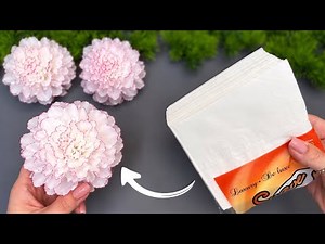 How to make Easy Tissue Paper Flowers DIY Paper Craft Tutorial