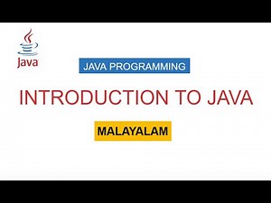 1 | INTRODUCTION TO JAVA IN MALAYALAM