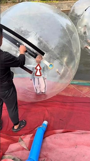What Was the Boy’s Real Mistake Inside the Water Zorbing Ball? #facts #shots