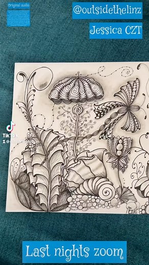 Last nights Zentangle Zoom Class 🥰✍️ . . Find more here👉 https://linktr.ee/outsidethelinz . . . . . . . #fyp #foryoupage #outsidethelinz #zentangle #zoom #pen #paper #tutorial #learnfromme #drawingtutorial #meditation #calm #artastherapy #gratitude | Outside the LinZ