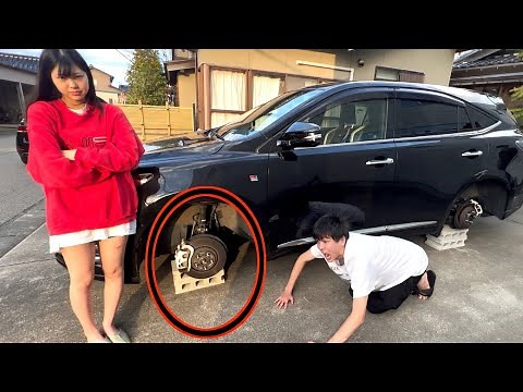妹の車が破壊されてタイヤ盗まれた。さすがにアンチ許せない大激怒