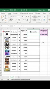 6.1K views · 112 reactions | Enumeración de factura en excel, inténtalo está fácil #Excel #tutorial #office | Yerrihz | Facebook
