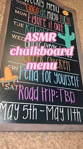 29K views · 886 reactions | Asmr chalkboard menu #chalkart #chalk #asmr #chalkboard #calligraphy #handwriting #weeklymenu #chalkboardmenu #asmrsounds #oddlysatisfying | Ashia Bates | Facebook