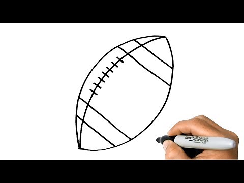 How to DRAW a RUGBY BALL Easy Step by Step