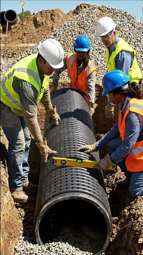 Drainage Pipe Installation | Trench Digging to Backfilling (Full Process)