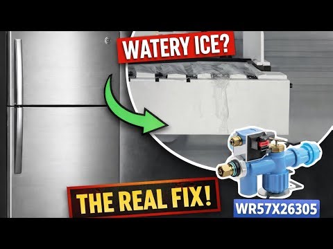 GE Refrigerator Watery Ice Fix! Inlet Valve Replacement (Hollow Cubes & Dripping Ice)