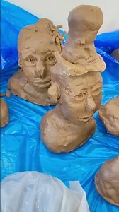 MYP 2 Year 8 Visual Arts | Clay Self-Portrait Sculptures