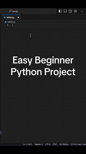 Another Beginner Python Project (WPM Calculator) 👨‍💻💨⏩ #coding #tech #python #programming #softwareengineer #tutorial