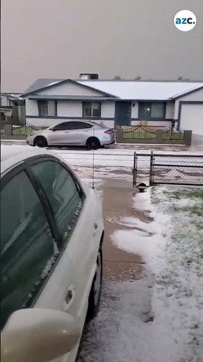 Rain, hail blanket Phoenix during torrential rainfall