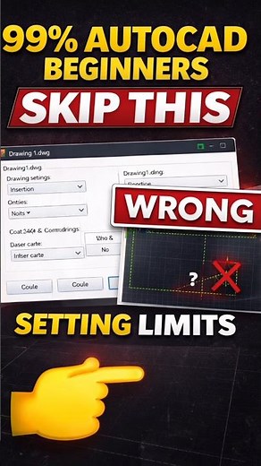 How to Set Limits in AutoCAD (Fix Drawing Area Problem Fast) #shorts #autocad