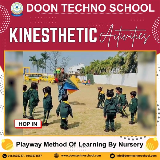 🎨 Kinesthetic Activities Through Playway Learning in Nursery The Playway method encourages young learners to explore, move, and discover through fun, hands-on experiences that build creativity, confidence, and early cognitive skills in an engaging classroom environment. 🎈🌈 #PlaywayLearning #NurseryActivities #LearningThroughPlay #EarlyEducation #CreativeLearning #KidsDevelopment #FunLearning #ActiveLearning | Doon Techno School
