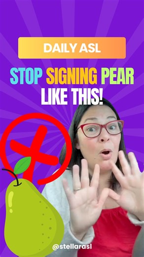 Start learning ASL today with my free beginner course—100% online and on demand. Link in the comments 🤟 🍐 This is NOT how you sign PEAR in ASL! Nope. Nooope. Please don’t do that. 😅 I know it might feel right, but trust me — that version of PEAR can get awkward real fast 😳 Let’s break it down the right way so you can confidently sign pear without accidentally saying something else (ahem). ✅ Two hands ✅ Squashy O ✅ Smooth double movement You got this — and if you ever need help fixing little 