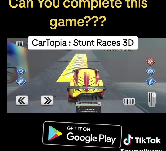 Play CarTopia Stunt Races 3D in your mobile device. #usa #america #puzzlegame #iosgame #gameplay #gaming #gamers #usagames #jocuri #indiedev #bestgames #androidgames #mobilegame
