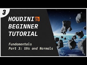 Houdini Beginner Tutorial - Understanding UVs & Normals - Fundamentals (Part 3)