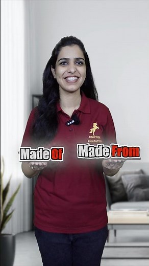 Made Of Vs Made From | Learn the difference in English Grammar with Examples| Speak English #shorts