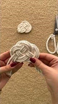 How to knot a macrame Cloud? Very easy for beginners #short