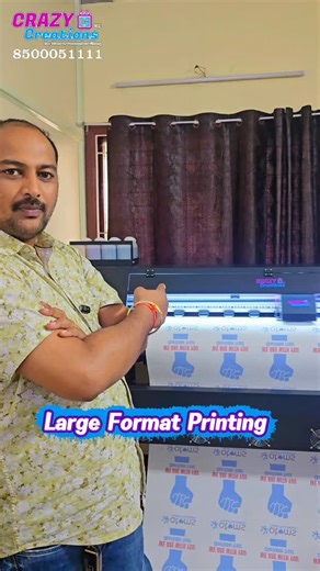 Crazy Creations on Instagram: "Large Format Printing Available 🖨️✨ ✔️ Large format printing ✔️ Sublimation paper work printing ✔️ Low price printing ✔️ Atoms group printing works ✔️ Same day delivery available Fast service + clean output + best pricing 💯 📍 Visit Us: Crazy Creations Brindavan Gardens Main Road, Opp. UCO Bank, Beside Cake Roven, Guntur – 522006 📞 85000 51111 🤝 Digital Partner – Meta DNA 📞 77949 61112 | 📧 metadnaofficial@gmail.com | 📸 @metadna_official large format printing
