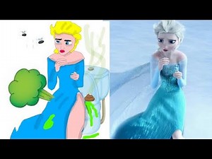Frozen 2 Elsa funny Drawing memes - Try not To laugh