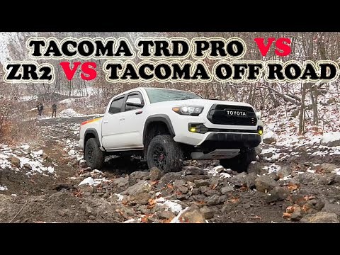 Tacoma TRD Pro vs ZR2 vs Tacoma 4x4 Off Road 2021 Comparison Mid Size Trucks
