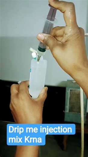 drip me injection mix Krna asan tarika me #hospital #gnm #nursing #neet #nurse #motivational #viral
