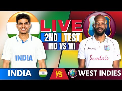 LIVE: INDIA VS WEST INDIES TEST | Live Cricket Match Score & Commentary | IND VS WI, 2ND TEST, DAY 3