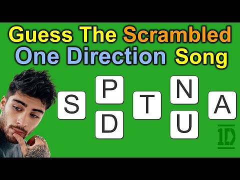 Guess The One Direction Song Title from The SCRAMBLED LETTERS