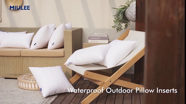 MIULEE 12x20 Inch Outdoor Pillow Insert Waterproof Decorative Throw Pillow Insert, Rectangle Lumbar Garden Pillow Form for Patio Sofa Couch