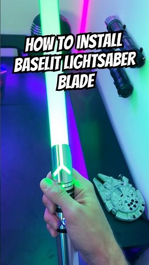 How to Install a Baselit Lightsaber Blade #lightsabers #starwarsshorts ‪@nsabers‬