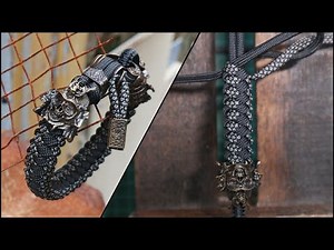 How To Make Zipper Sinnet Knot with Brass Bead and Shackle, Premium Paracord Bracelet Tutorial.