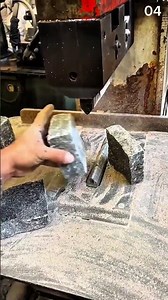 Stone splits under spinning blade—dust settles as hands guide the final cut