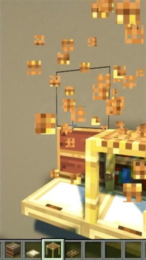 Полка из строительных лесов в Minecraft