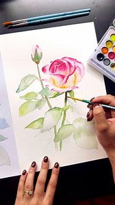 Watercolor roses from our class yesterday! | Art Canvas Design Studio